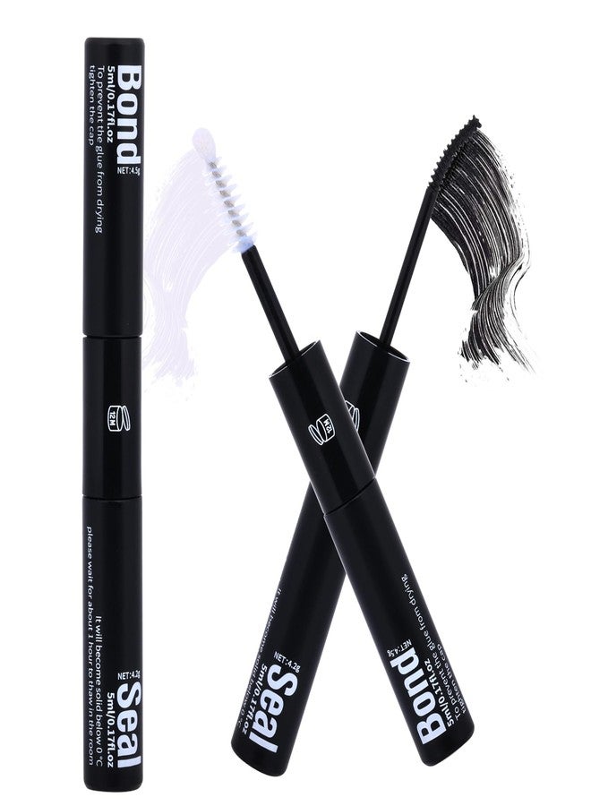 zanlufly Lash Glue Waterproof Eyelash Glue Strong Hold Lash Cluster Glues 2 in 1 Lash Bond and Seal for Lash Extension Long-Lasting Eyelash Adhesives DIY Lashes at Home by zanlufly - Image 1
